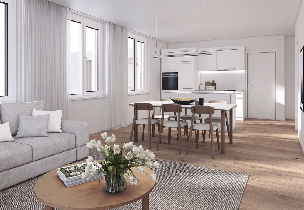 Neubau- Wohnen am Bach" - 3.5 Zimmer Gartenwohnung - Bild 1