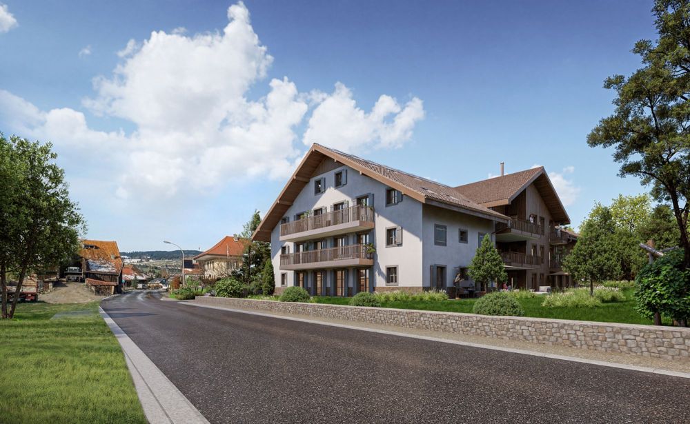 Wohnung mit 5,5 Zimmern in Prâ d'Echarlens - Bâtiment