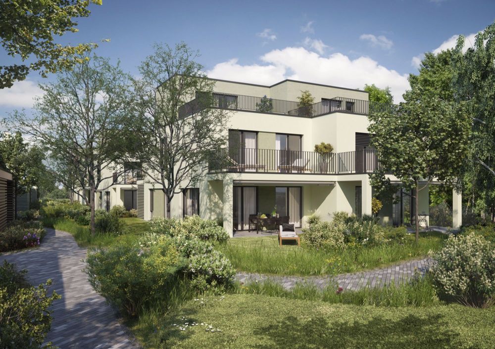 Letzte Doppelhaushälfte verfügbar - Neubauprojekt "Am Mettlenbach - 237331_Architektur in grüner Umgebung