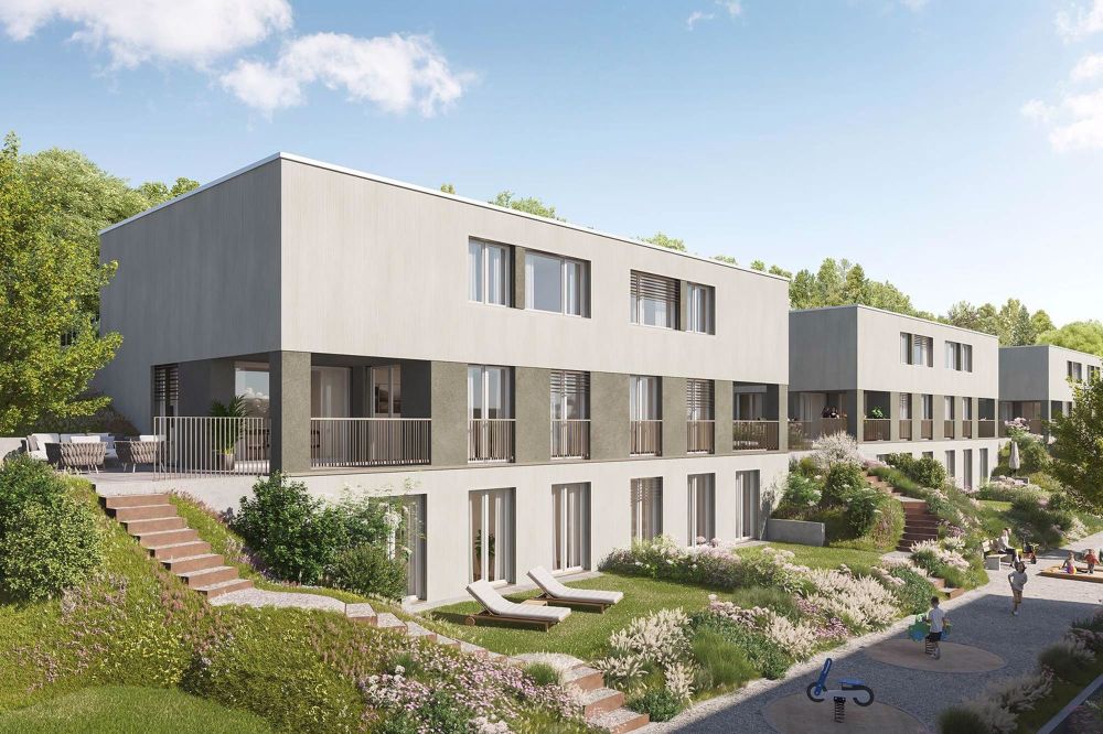 SONNHALDE - 5½-Zimmer-Einfamilienhaus mit Doppelgarage - Visualisierung Aussenbereich