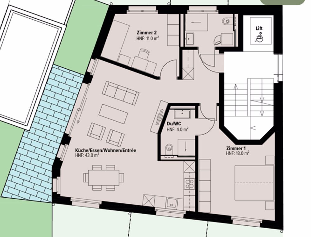 Gartenwohnung mit privatem Gartenanteil an ruhiger Wohnlage - Bild 2