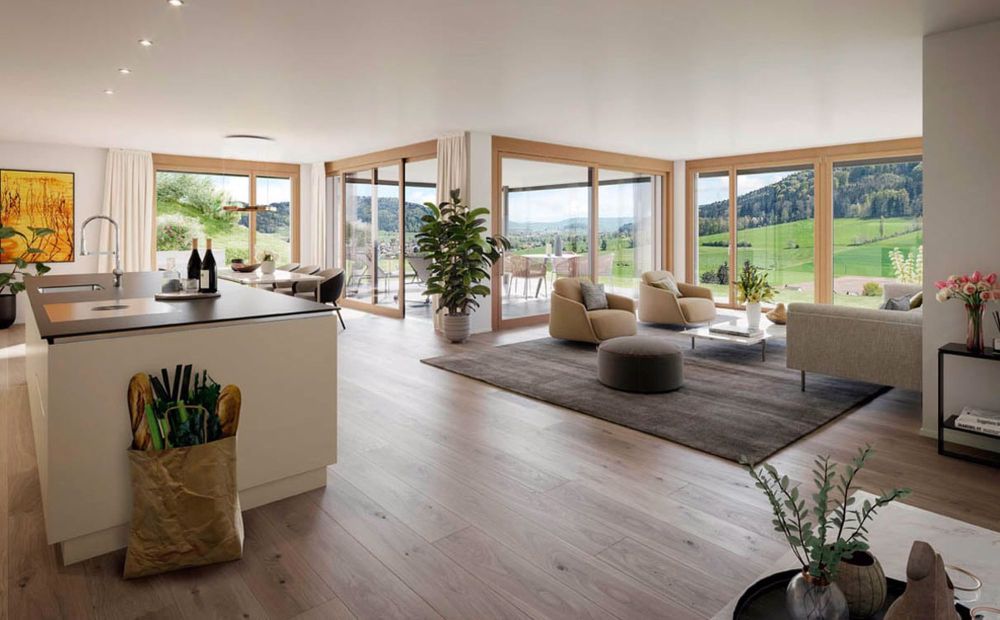Luxuriöses 4.5-Zimmer-Terrassenhaus - In den Reben - Visualisierung