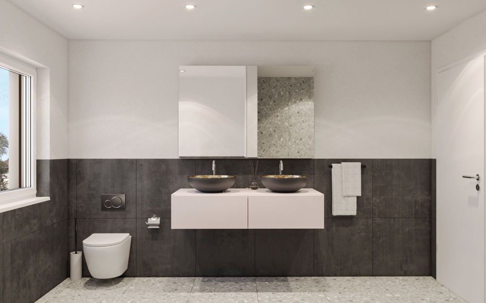 4.5 Z.-Wohnung OG, 125m2 Netto Wohnfläche, 23.5m2 gedeckter Sitzplatz - Bad/WC