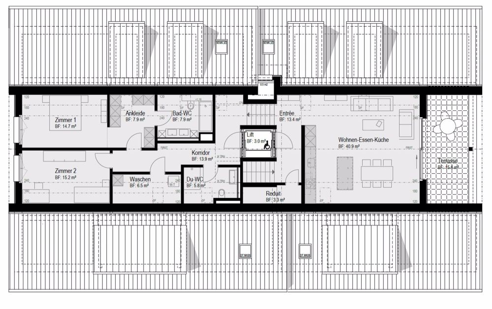 Moderne 3.5-Zimmer-Neubau-Wohnung 2. Dachgeschoss in ruhiger Lage von Madetswil - Bild 2