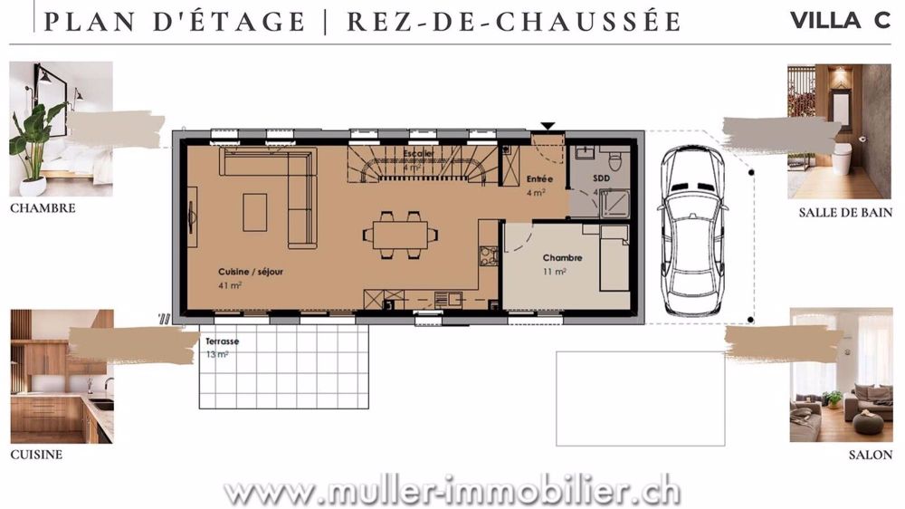 Neue Halb-Einfamilien-Villa mit Garten in den Höhen von Payerne - Bild 8