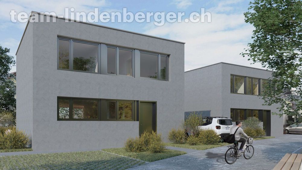 Neubauprojekt 2 Einfamilienhäuser - Aussenansicht (Visualisierung)