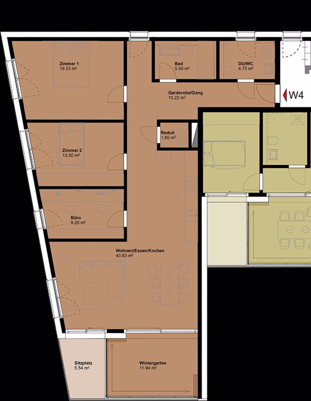 Exklusive Gartenwohnung mit hoher Energieeffizienz und unverbaubarer Aussicht.Neue Preise! - W4 - Bild 6