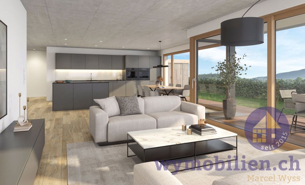 2.5-Zimmer-Wohnung OG Mitte Süd mit 99.1m² Nutzfläche (1090-04) - Wohnbereich Gartenwohnung West (1090-01)