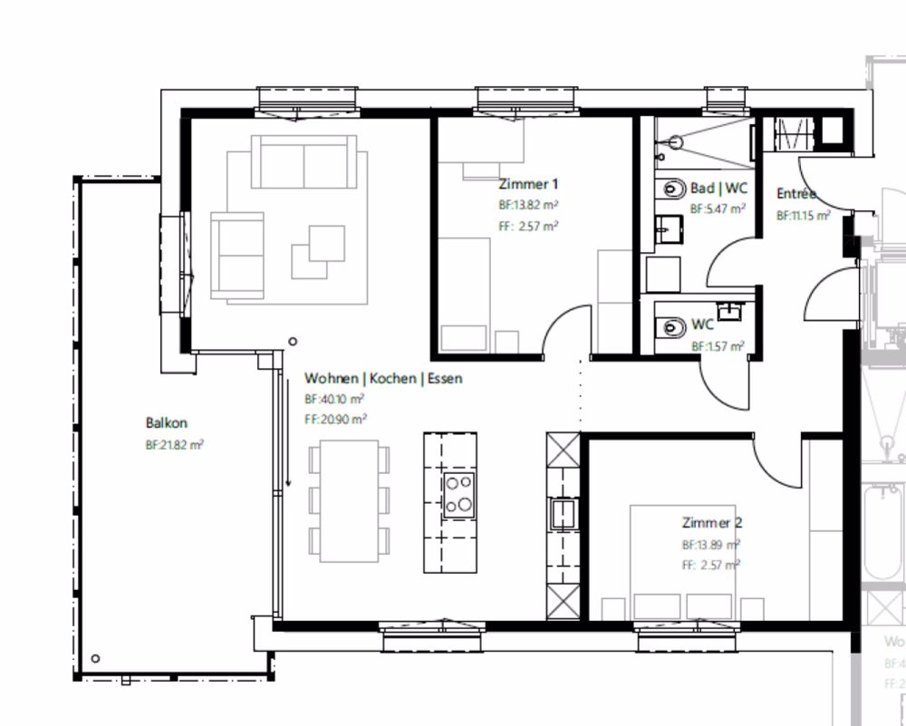 Neubauwohnung für Singles und Paare - Bild 5