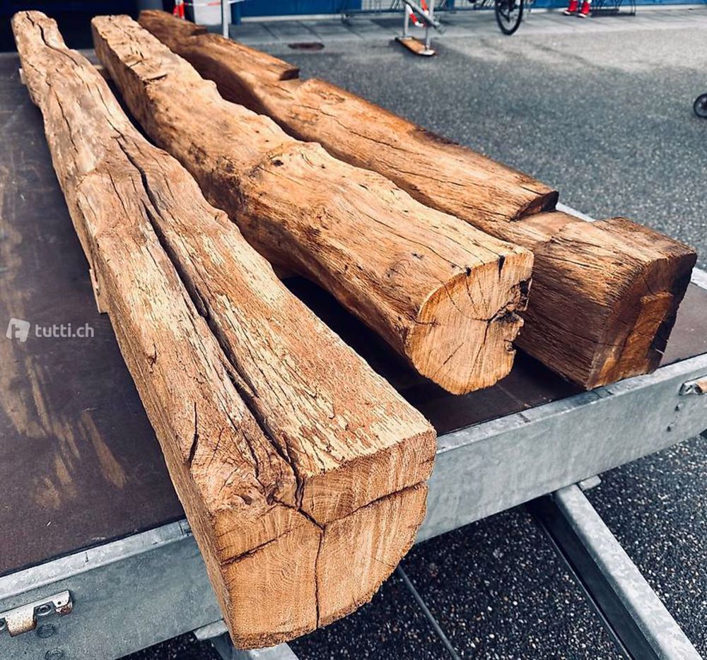 Eichenbalken, Holz, Balken, Stütze, Träger, massiv, Eiche - Bild 1