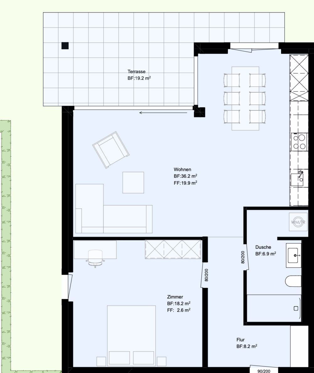Courgevaux - Tolle 2.5-Zimmerwohnung im Erdgeschoss & privater Garten - Bild 5