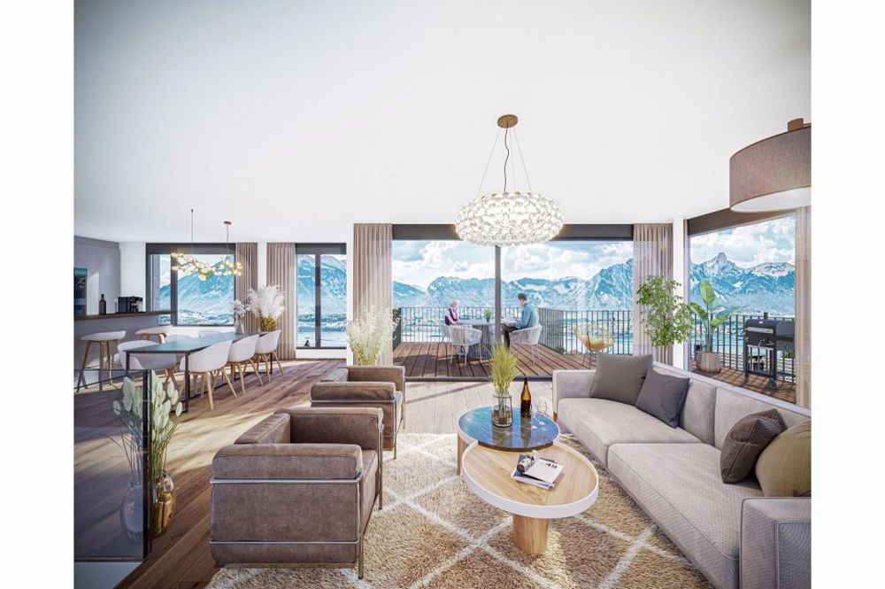 Neubau mit Freiraum zur Gestaltung - Traumaussicht auf See und Berge - Bild 2