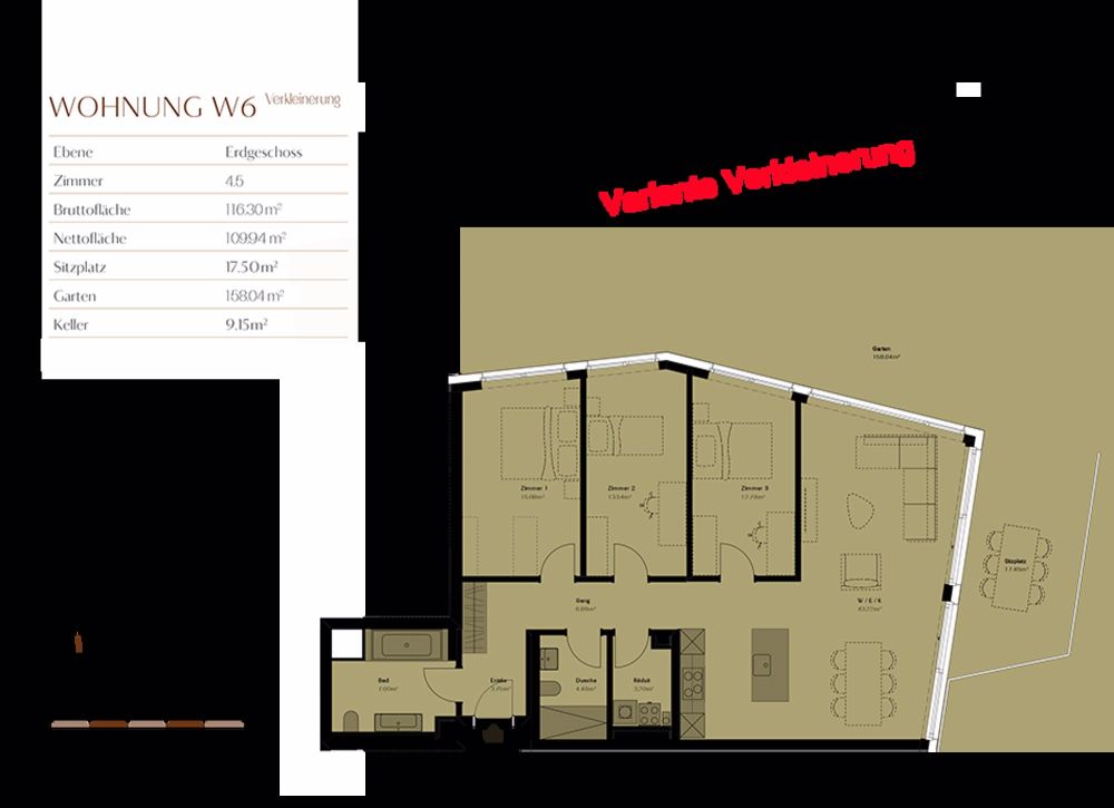 Ruhige und moderne Gartenwohnung mit romantischem Aussenraum und Waldsicht - W6 - Bild 6