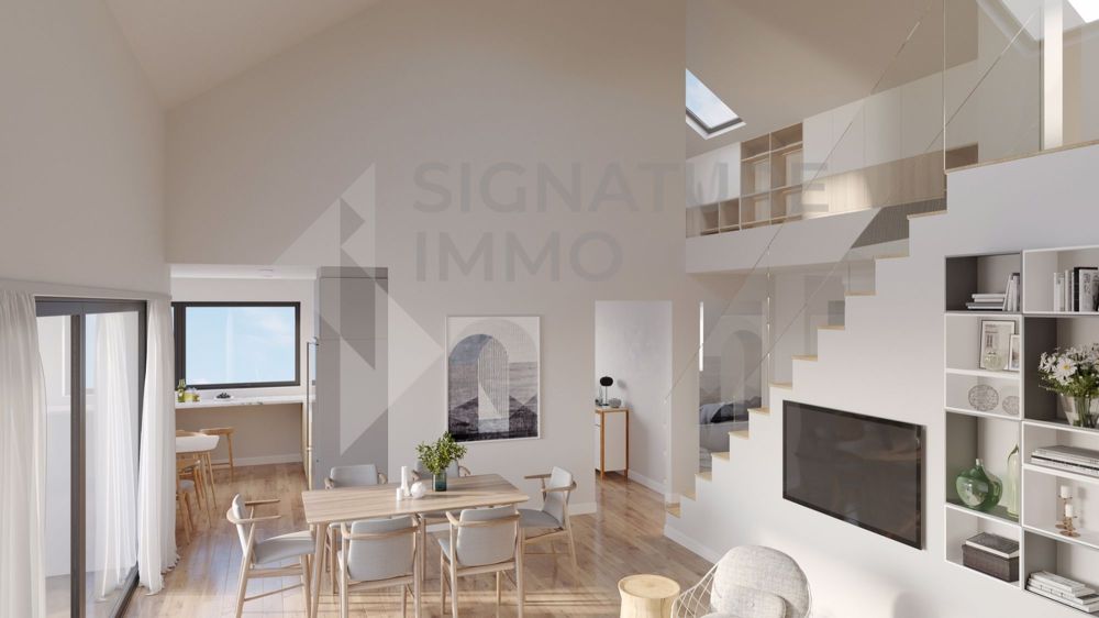 5,5 pièces avec 30 m2 de mezzanine et balcon de 17 m2 - Bild 3