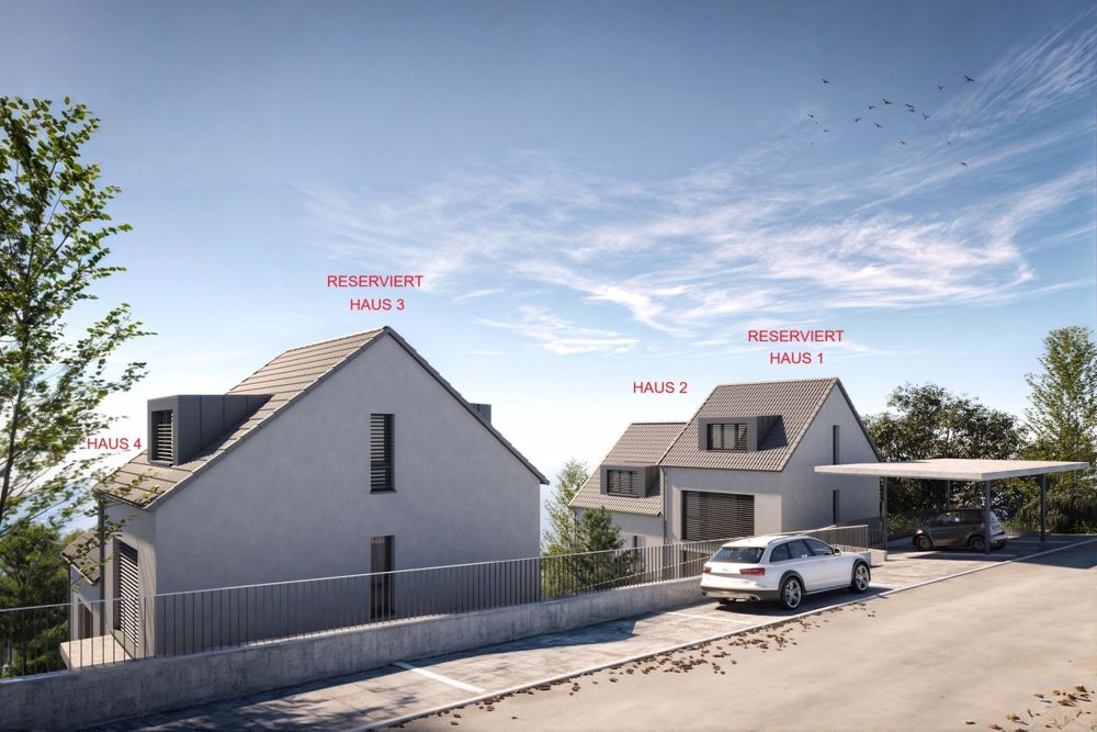Neubau Mosermattstrasse mit vier 5.5-Zimmer-Doppelhäuser (Haus 4) - Visualisierung