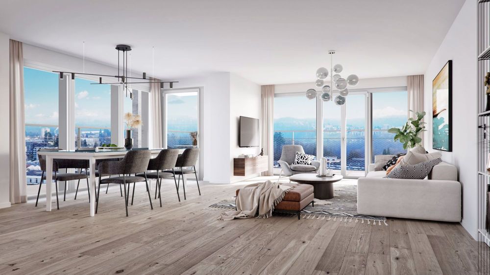 Panorama mit offener Aussicht und goldenem Licht bei Sonnenuntergang - Bild 2