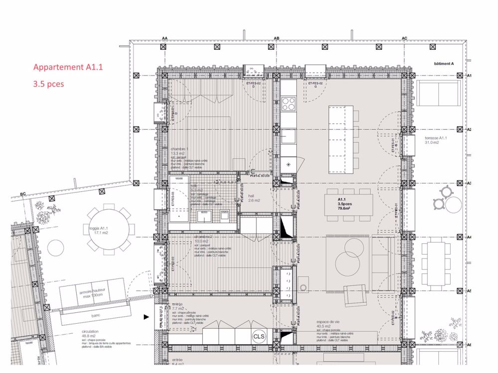 Monthey, La Kaazelle 3,5 Zimmer in einer umweltfreundlichen Wohnanlage - n