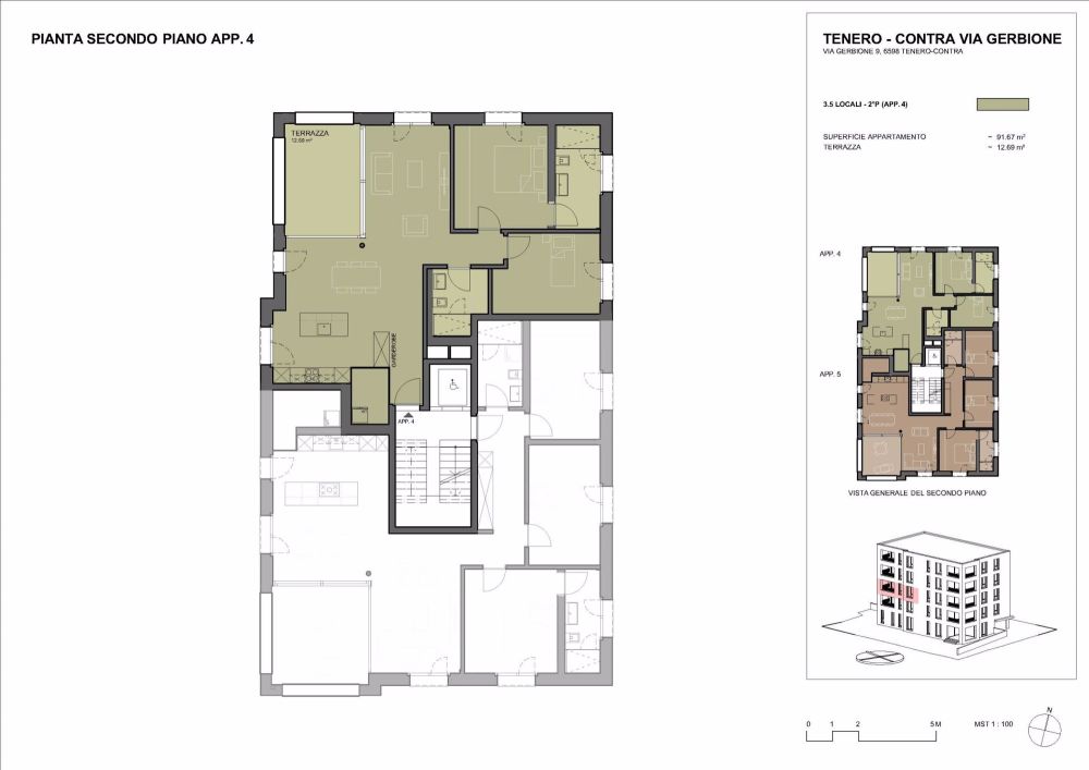 Residenza Gerbio - App. 4 - 3.5 locali - 2°P - Bild 2