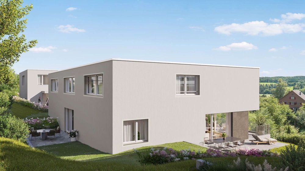 SONNHALDE - 5½-Zimmer-Einfamilienhaus mit Garage - Visualisierung Aussenbereich