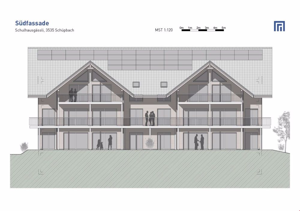 Neue EG-Wohnung im EmmePark zu verkaufen - Ansicht Südfassade