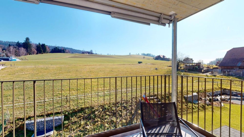 Sehr grosszügige Dachwohnung an sehr ruhiger Lage - Aussicht