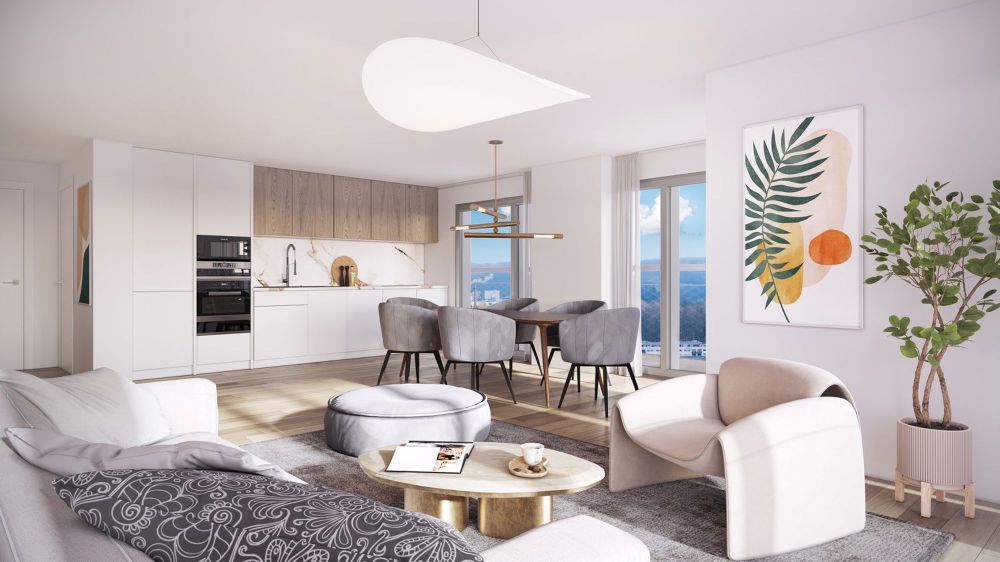 Panorama mit offener Aussicht und goldenem Licht bei Sonnenuntergang - Bild 3