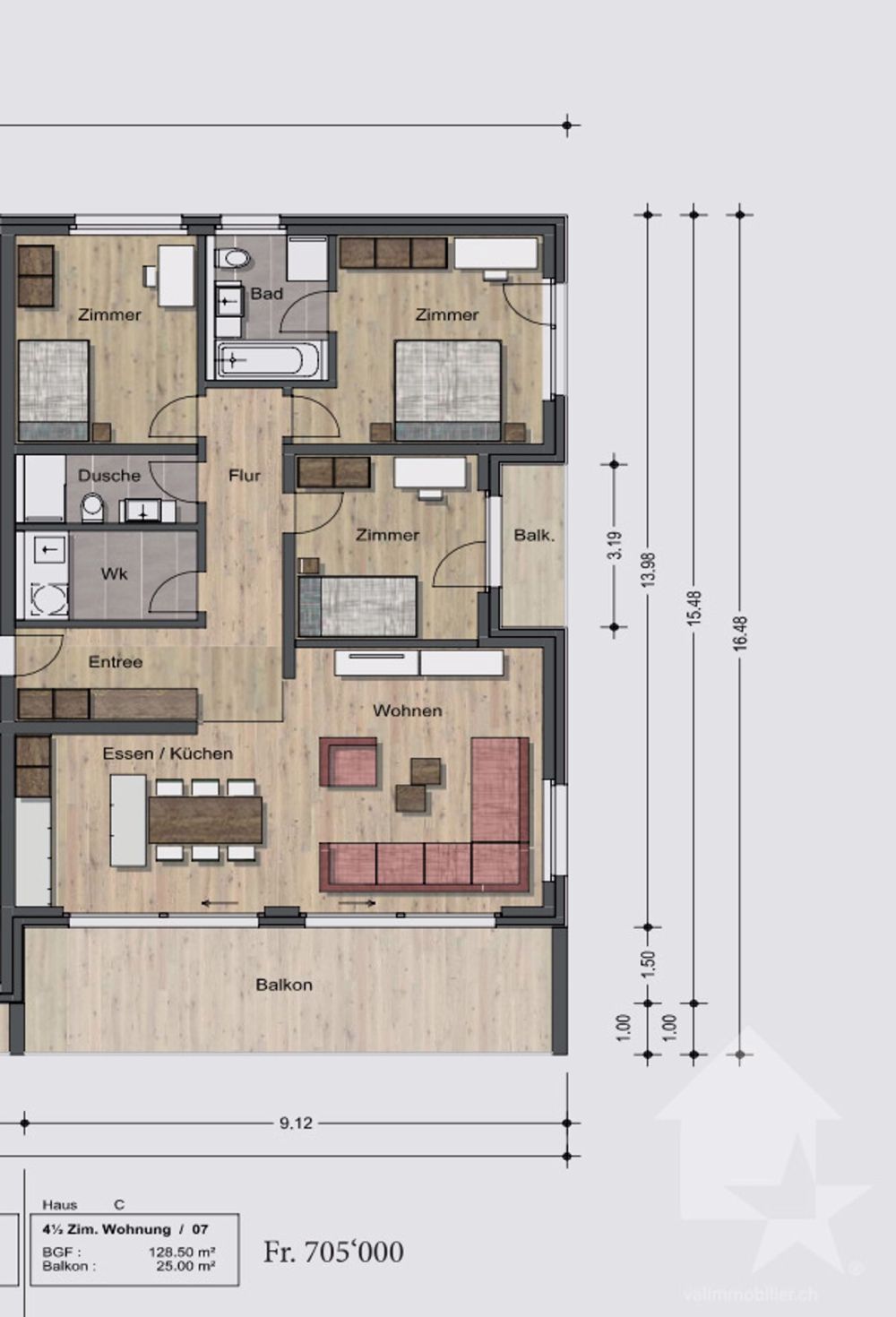 Nouveaux appartements résidentiels de 4,5 pièces - / 3.OG