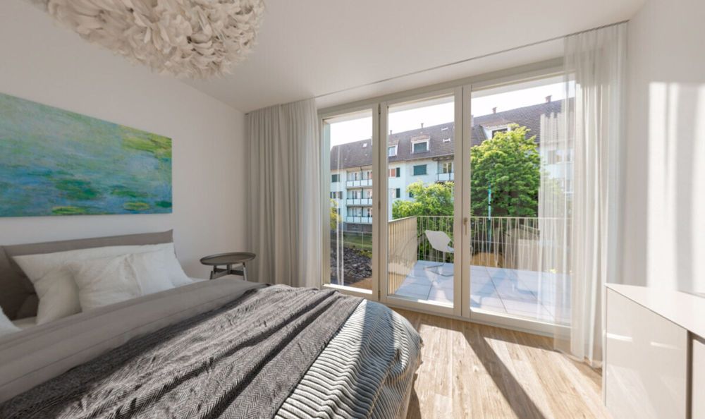 Moderne, helle Wohnung mit grossem Balkon - ideal für Kleinfamilien - Schlafzimmer