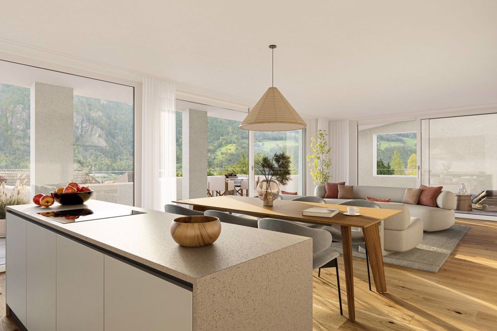 Moderne 2.5-Zimmer-Neubau-Wohnung mit Bergblick in Erstfeld - Bild 7