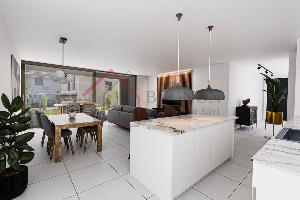 Appartement PPE mit 4,5 Zimmern, 110 m2 PPE, mit Garten - Pièce de vie