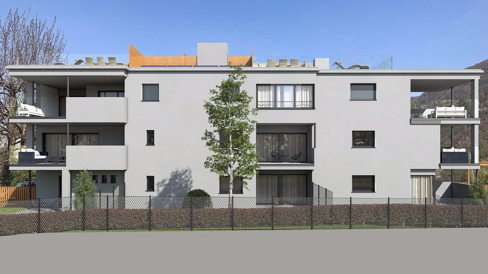 Dachgeschoss 3.5 im Bau mit großem Sonnendeck in Melano - Bild 1