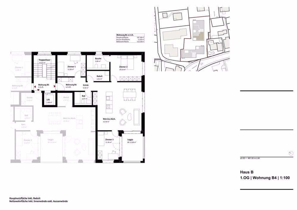 Neubauprojekt "Lindenberg" - zentrales Wohnen - LINDENBERG - Grundrisspläne B4 - Aktualisierte Pläne
