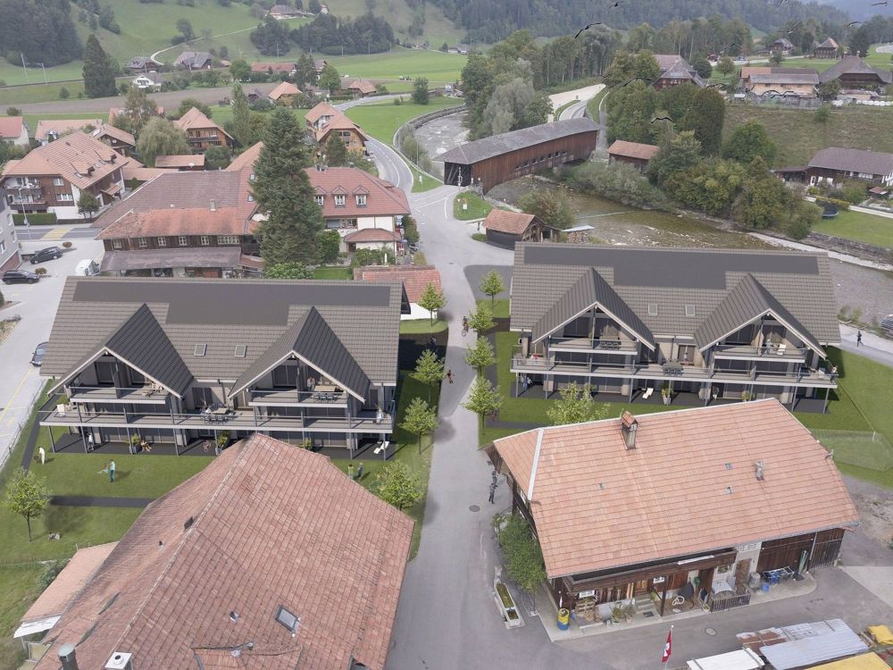 Neue EG-Wohnung im EmmePark zu verkaufen - Visualisierung der Situation mit beiden MFH