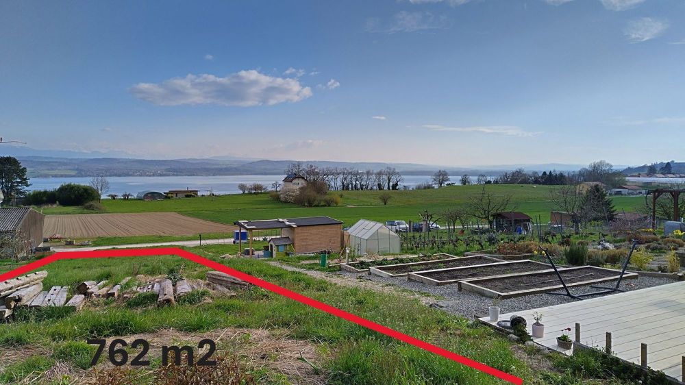 Bauplatz 762 m2 (Lugnorre (FR) mit 120° Blick auf den Murtensee und die Alpen (Anzeige auf Homegate.ch) - Bild 3