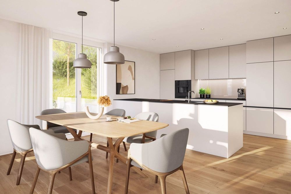 SONNHALDE - 5½-Zimmer-Einfamilienhaus mit Doppelgarage - Visualisierung Wohnen