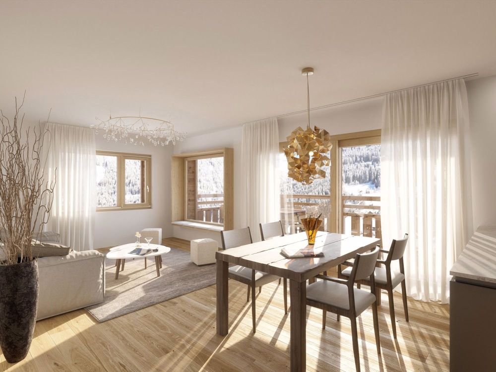 ZWEITWOHNSITZ! Exklusive 4.5-Zimmer-Wohnung in Klosters mit atemberaubendem Bergblick - Bild 3