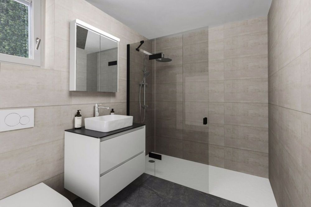 Steinbach Belp - 4,5 Zi. Gartenwohnung - Materialauswahl Dusche