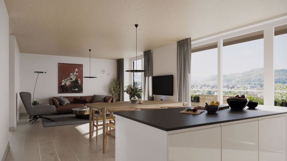 Sonne, Holz & Wasser - Ruhiges Attika-Wohnen am idyllischen Böschmattbächlein - Bild 4