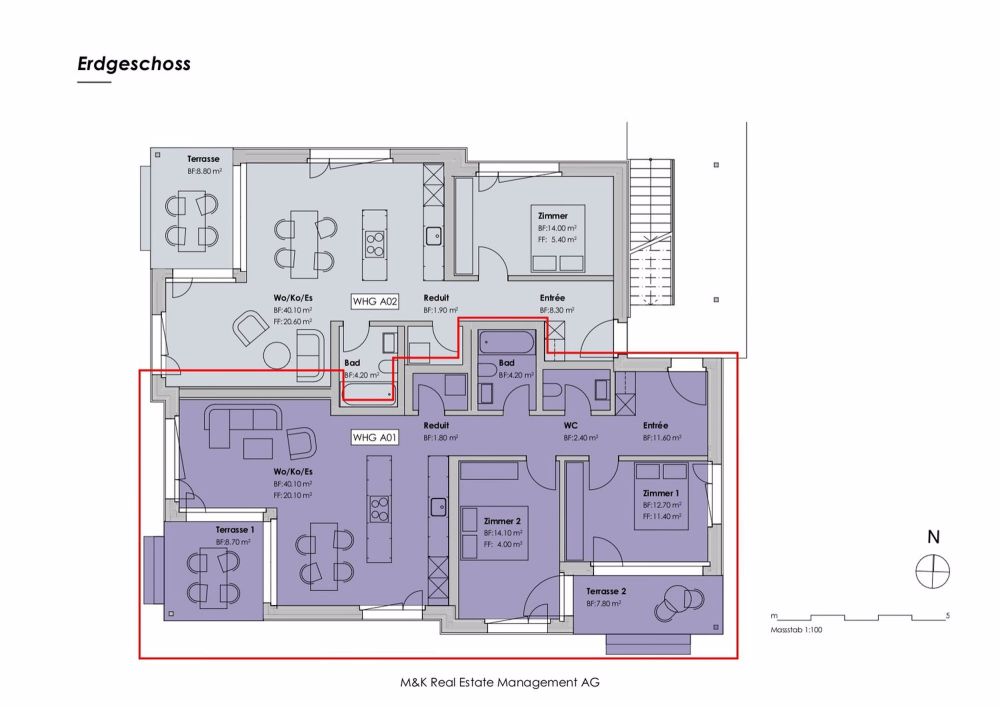 Moderne 3.5 Zimmer Wohnung EG - Bild 3