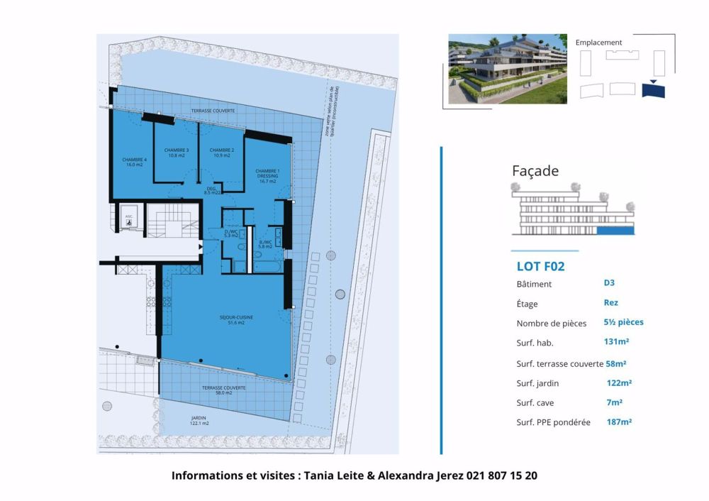 Exceptionnel 5.5 pièces au rez-de-chausée avec terrasse et jardin privatif vue lac - Bild 12