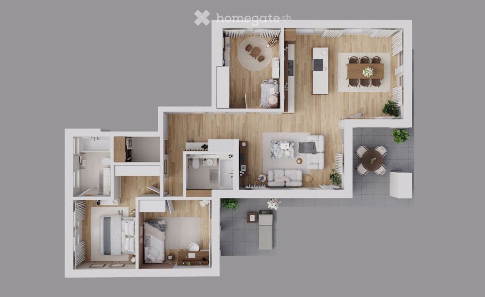 Obergeschoss - Wohnung in Lengnau AG - Bild 3