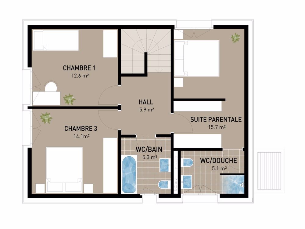 Villa contemporaine de 159 m2 util., 6,5pcs et 3 places de parc inclus. Lot D - Bild 11