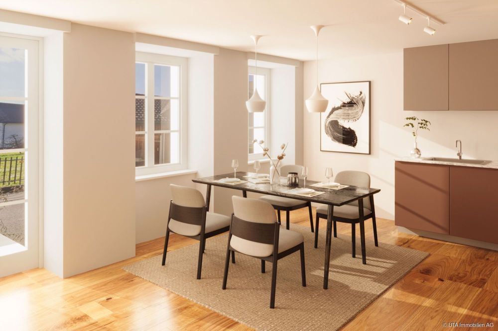 Pintenwirtschaft - Neues 6.5-Zimmer-Reiheneckhaus in geschichtsträchti - Visualisierung Esszimmer REFH