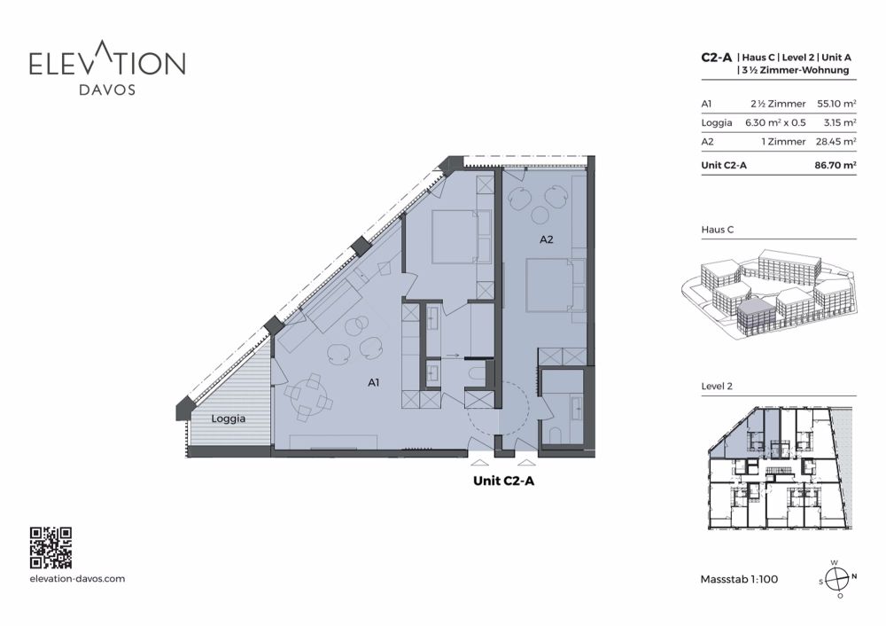 3 1/2-ZW NEUBAU ELEVATION NR. C2-A - Elevation_C2-A