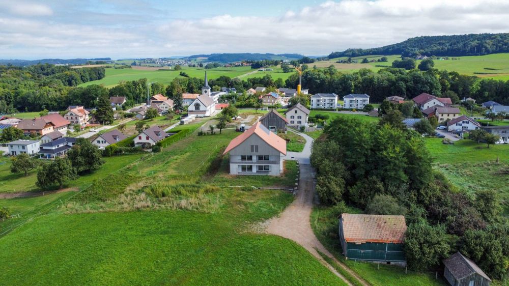 Votre Havre de Paix à Corserey - Appartement de 5.5 pièces à vendre ! - Vue aérienne