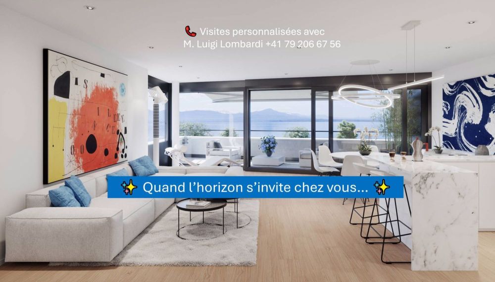 Neue 2.5-Zimmer-Dachwohnung mit Terrasse und atemberaubendem Blick auf den Genfersee - Bild 1