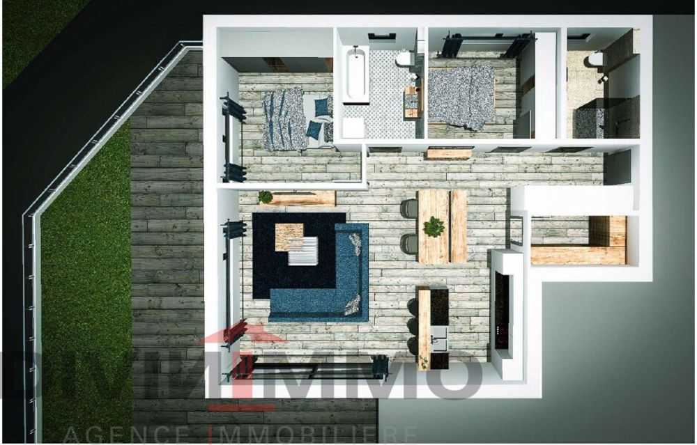 Bel appartement neuf de 4.5 pièces au rez EST, possibilité en 3.5. - Bild 3
