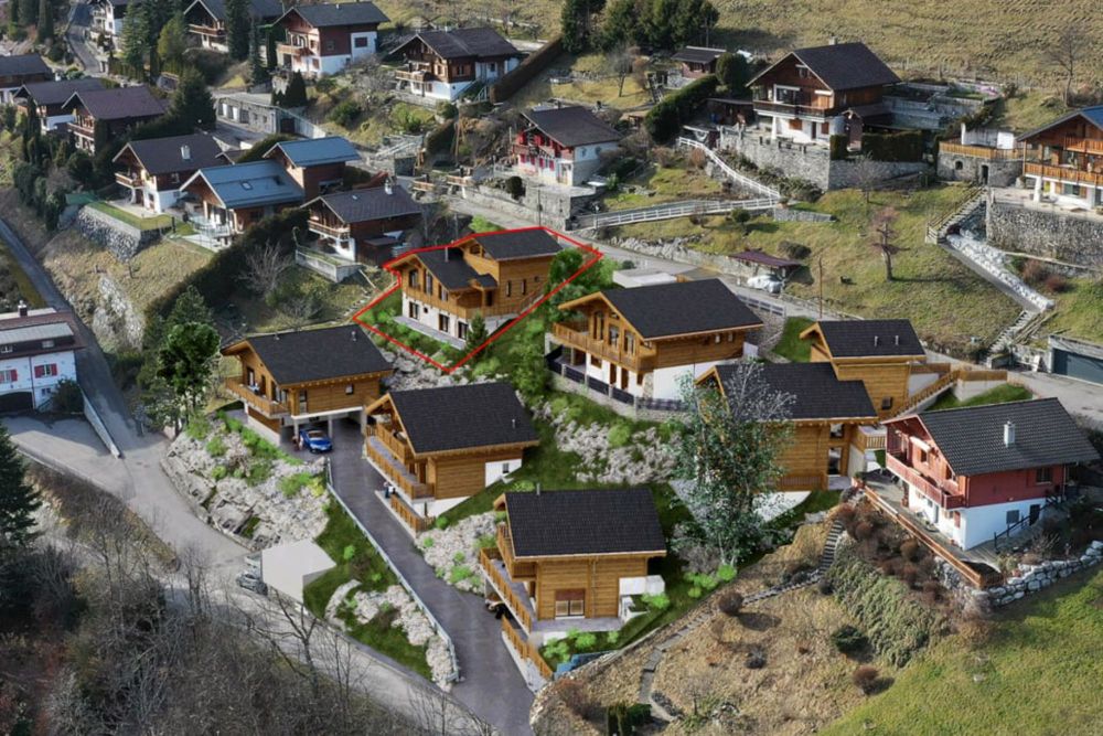 Chalet von hohem Standard in Crésuz mit Panoramablick - Bild 7