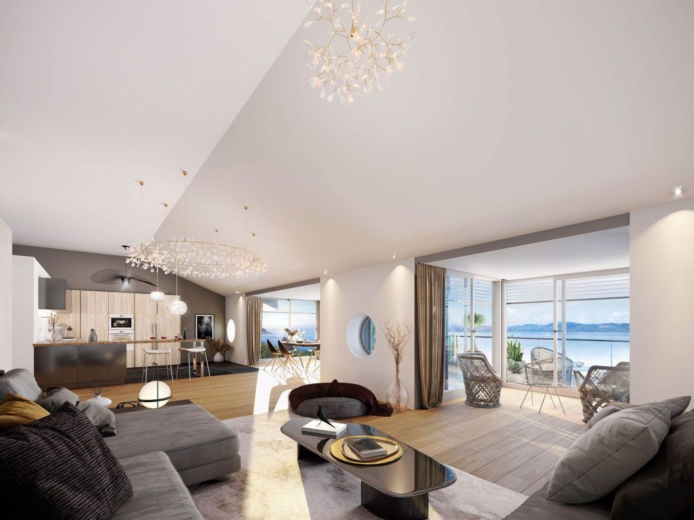 Duplex en Attique d'exception à St-Gingolph, vue sur le lac Léman et les montagnes - Bild 2