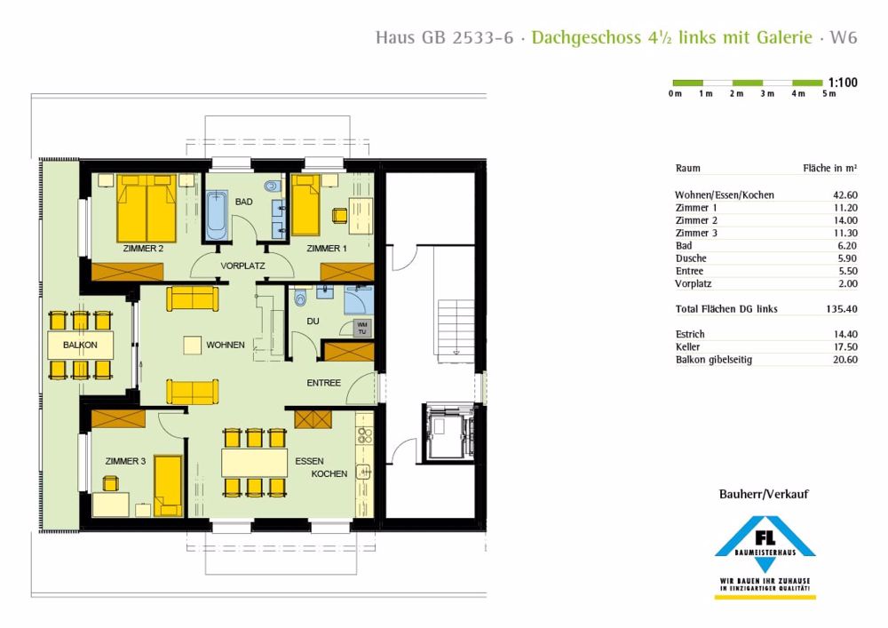 neue 4 1/2 Zimmer Galeriewohnung links - Bild 5